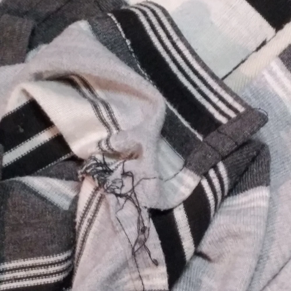 (#11) Men's Black and White Stripped Xtreme Gear Collar Shirt (Size 3XL) - Picture 3 of 12